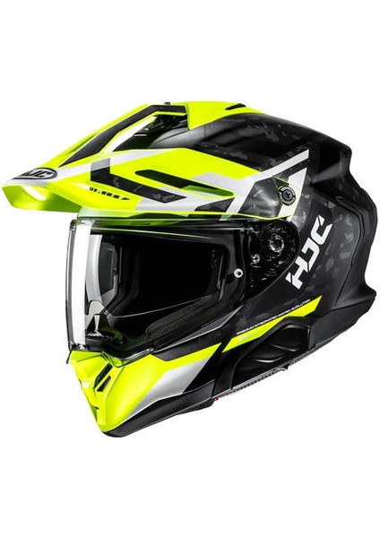 RPHA60 Dakar MC3HSF Kapalı Motosiklet Kaskı Siyah Neon Sarı