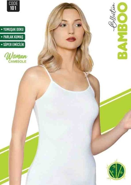 101 Ince Askılı Bambu Bayan Atlet 2 Adet