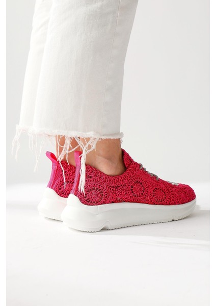 Matty Fuşya Taş Detaylı Örgü Spor Ayakabı fırsatları
