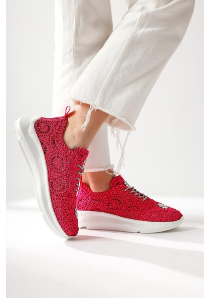 Matty Fuşya Taş Detaylı Örgü Spor Ayakabı indirimleri