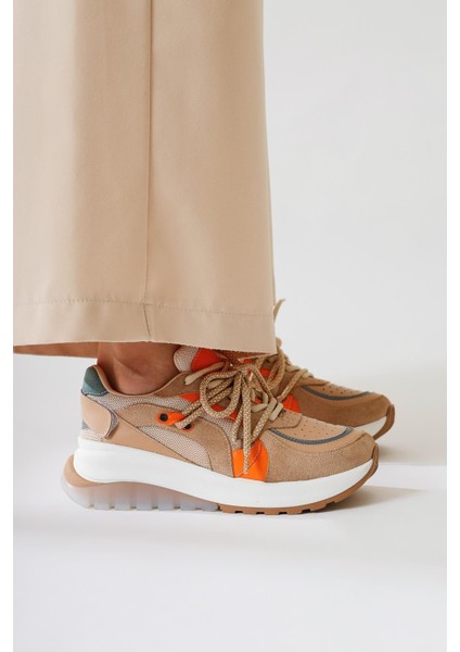 Takako Bej Süet-Deri Bağcıklı Spor Ayakkbı indirimleri