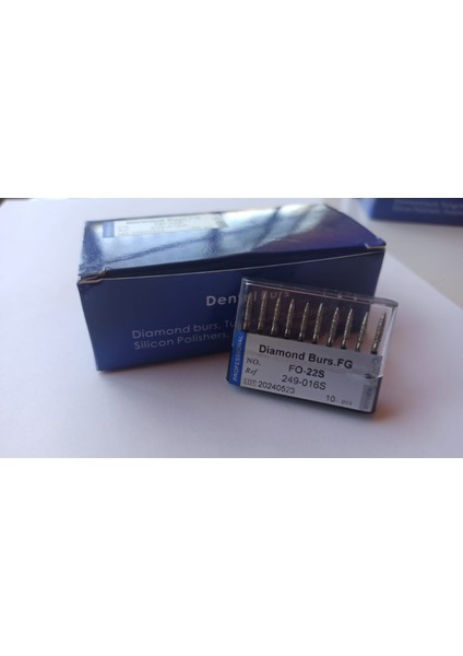 FO-22S Serisi Elmas Diamond Burs.fg Matkap Yüksek Hızlı Stomatoloji Departmanı Diş Lab Taşlama Aracı 10 Adet