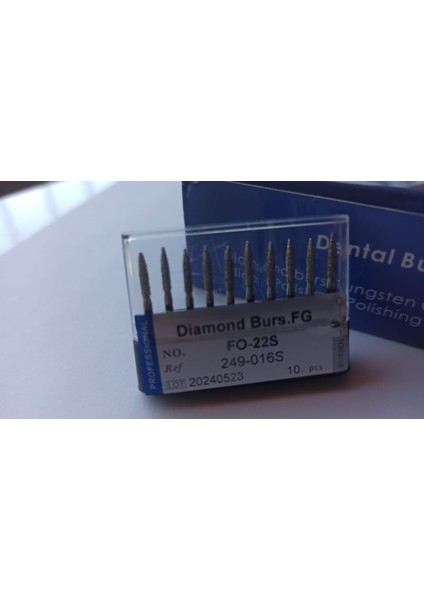 FO-22S Serisi Elmas Diamond Burs.fg Matkap Yüksek Hızlı Stomatoloji Departmanı Diş Lab Taşlama Aracı 10 Adet fiyatları