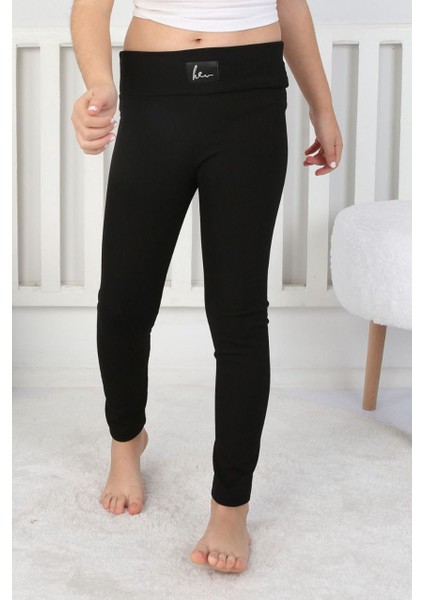 Basic Kız Çocuk Fitilli Tayt - 8001SB