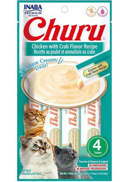 Ciao Churu Tavuk ve Yengeçli Kedi Atıştırmalıkları 4X14GR