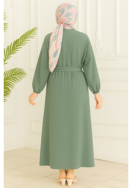 Kadın Giyim Abiye Moda Beli Lastikli Kuşaklı Elbise 2590 modelleri