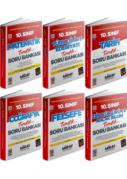 Miray 2026 10. Sınıf Sözel Tematik Soru Bankası 6 Kitap