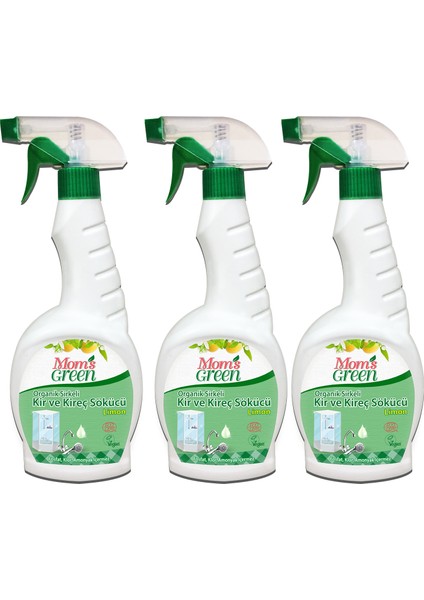 3'lü Set Organik Sirkeli Kir ve Kireç Sökücü Sprey Limonlu ( 750 ml x 3 Adet )