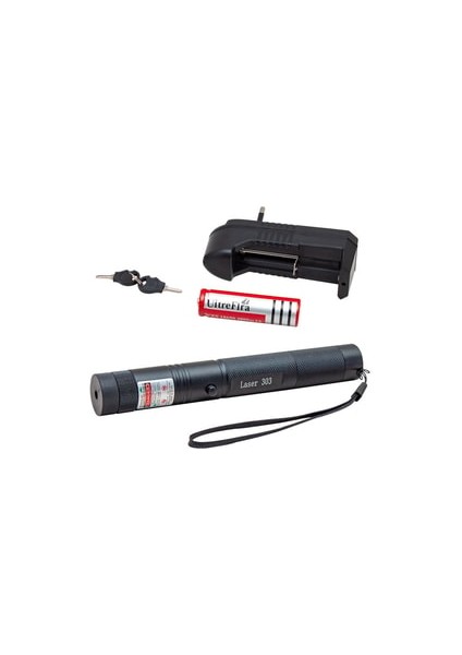 Şarjlı Yeşil Lazer 10 Km Menzil Pointer 303 (1000MW)
