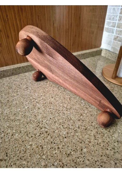 Kavisli Sunum Tahtası - 33 x 24 cm - Koyu Kahverengi