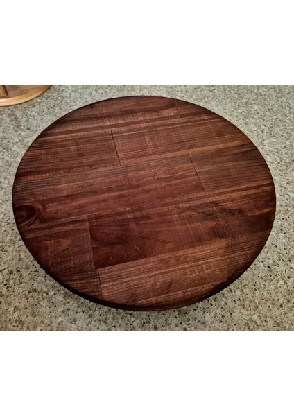Yuvarlak Ayaklı Sunum Tahtası - 28 cm - Koyu Kahverengi modelleri