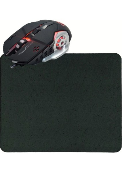Siyah Kum Desen Mouse Pad - LED Işıklı 6d Gaming Tip Kablolu Mouse Bilgisayar Faresi Notebook Pc Windows Uyumlu Oyuncu Mause