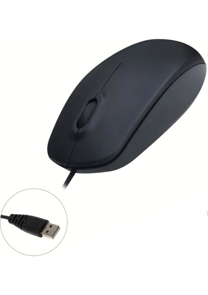 USB Kablolu Mouse Kompakt Bilgisayar Faresi Notebook Pc Windows Uyumlu Mause