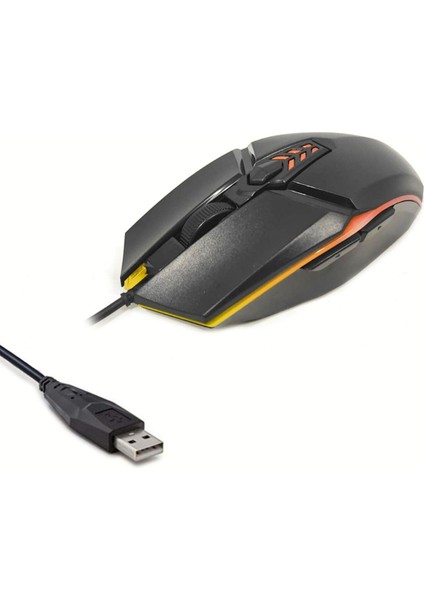 Siyah Kum Desen Mouse Pad - Rgb LED Işıklı 6d Gaming Kablolu Mouse Notebook Pc Uyumlu Oyuncu Mause fiyatları