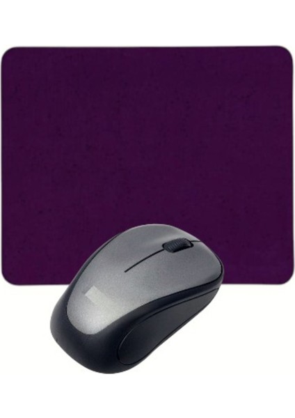 Mor Kum Desen Mouse Pad - Kablosuz Gri USB Wireless Mouse Kompakt Bilgisayar Faresi Mause Notebook Pc Windows Uyumlu