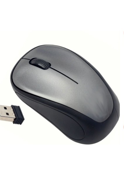 Kablosuz Gri USB Wireless Mouse Kompakt Bilgisayar Faresi Mause Notebook Pc Windows Uyumlu