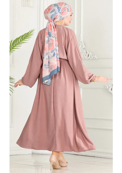 Kadın Giyim Abiye Moda Beli Lastikli Kuşaklı Elbise 2590 modelleri