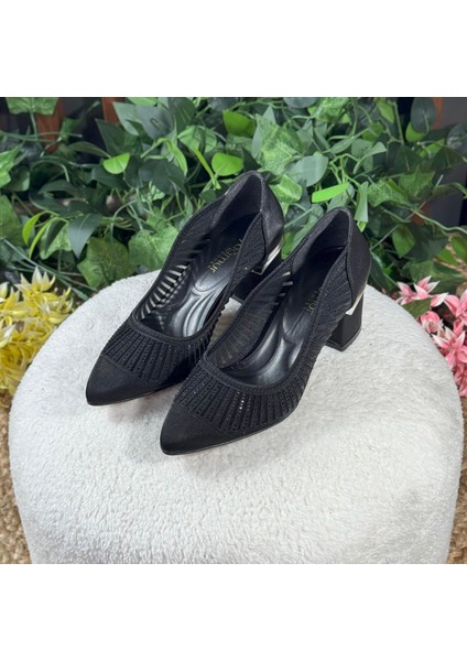 File Detaylı Topuklu Ayakkabı M1132