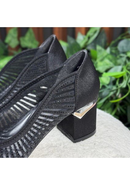 File Detaylı Topuklu Ayakkabı M1132 modelleri