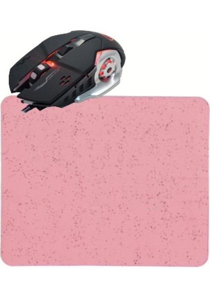 Pembe Kum Desen Mouse Pad -Led Işıklı 6d Gaming Tip Kablolu Mouse Bilgisayar Faresi Notebook Pc Windows Uyumlu Oyuncu Mause