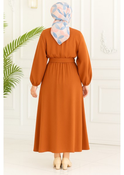 Kadın Giyim Abiye Moda Beli Lastikli Kuşaklı Elbise 2590 modelleri