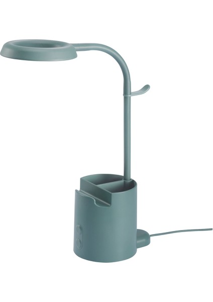 Brunbåge Çalışma Lambası 9 cm Turkuaz LED Ayarlanabilir Kol