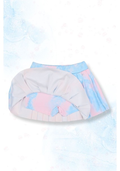 Kız Çocuk Kabartmalı Şort Etekli Crop Sporcu Mayo Takım fırsatları