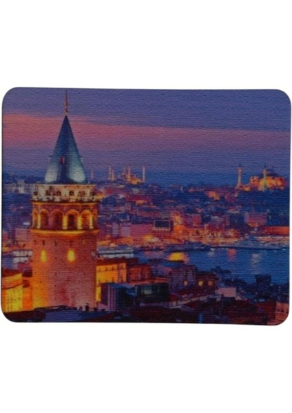 Galata Kulesi Desenli Mouse Pad + Kablosuz Wireless Mouse Bilgisayar Notebook Windows Uyumlu Mause indirimleri