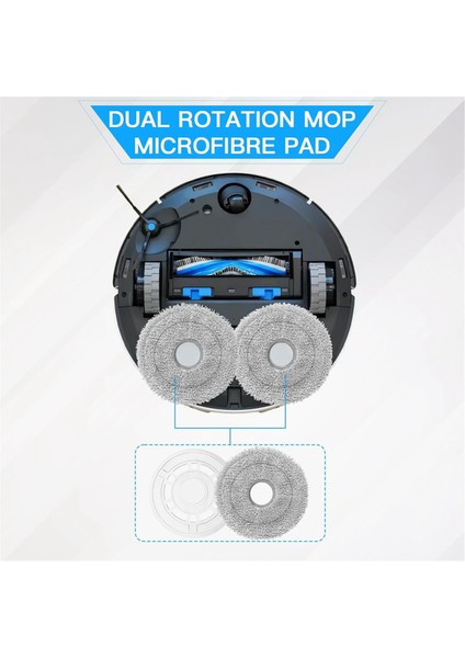 T30 Pro OMNI/T30 OMNI/T30S/T30S Combo Robot Süpürge Yedek Parçaları Için Tutuculu Paspas Bezleri (Yurt Dışından) fiyatları