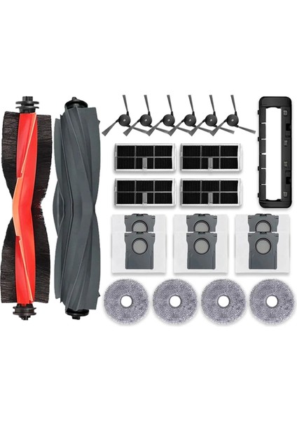 Bot X40/X40 PRO/X40 Ultra Robot Vakum Yedek Ana Yan Fırça Hepa Filtre Paspas Pedleri Toz Torbaları Yedek Parçalar (Yurt Dışından)