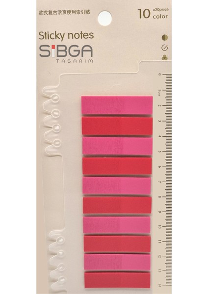 Şeffaf Renkli Postit Post-It Post It. Kitap Ayracı Ayraç Postit Sticker Not Kağıdı 200 Yaprak