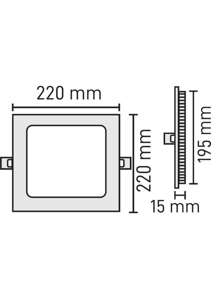 18W Kare Sıva Altı LED Panel 6500K Beyaz MX-1036 fiyatları