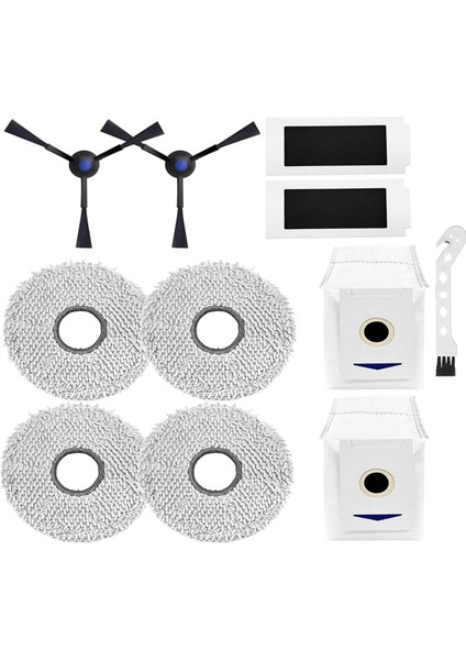 T30 Pro OMNI/T30 Omni Elektrikli Süpürge Için Yedek Aksesuar Seti, Mendiller, Yan Fırçalar, Toz Torbaları Filtreler (Yurt Dışından)