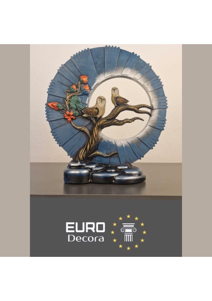 Bilgelik Halkası – Baykuş Temalı Dekoratif Lüks Obje (24 Cm) | Ev, Ofis ve Salon Aksesuarı
