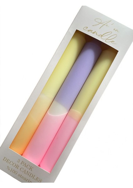 Aeon Pastel Tonlar Şamdan Mum - (Damlatmaz) fiyatları