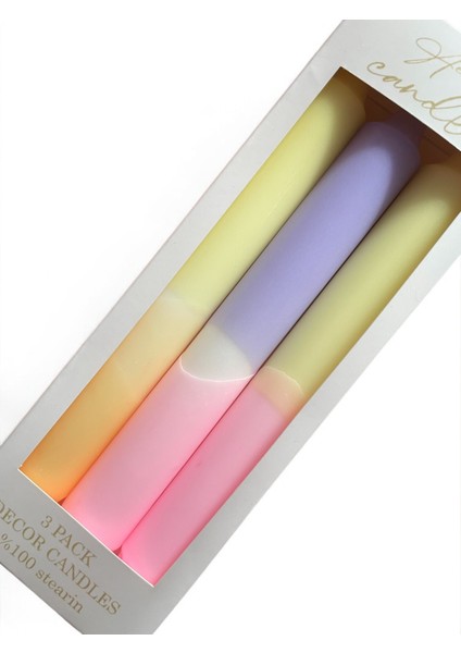 Aeon Pastel Tonlar Şamdan Mum - (Damlatmaz) modelleri