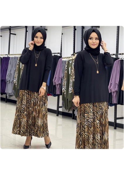 Zebra Desenli Sandy Etekli Takım