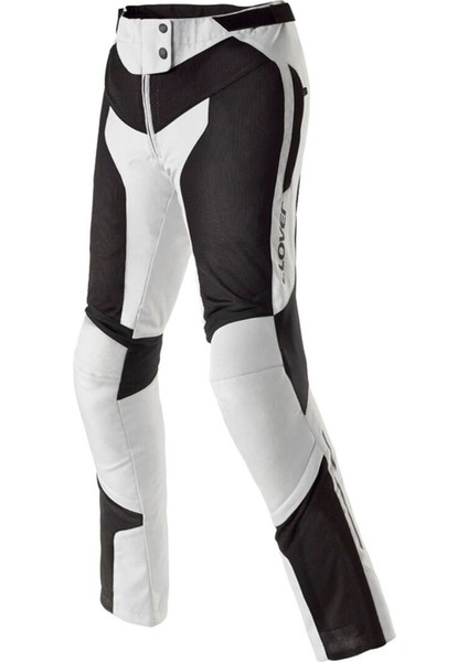 Airjet-6 Korumalı Yazlık Kadın Motosiklet Pantolonu Siyah Gri
