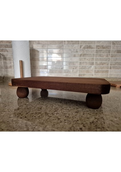 Dikdörtgen Sunum Tahtası - 16 x 24 cm - Koyu Kahverengi fırsatları
