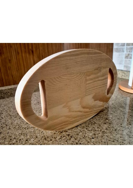 Oval Küçük Sunum/çerez Tahtası - 14 x 24 cm - Açık Kahverengi indirimleri