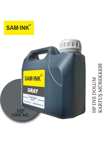 ® Samink Hp Vivera T Serisi Plotter Dye Kartuş Dolum Mürekkebi T610/T770/T790/T795/T920/T2300/G Gray