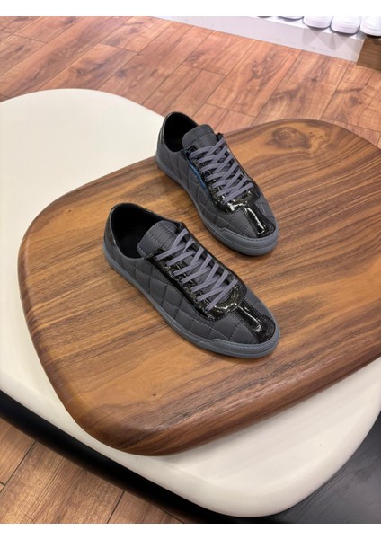 4253 Füme Paraşüt Hakiki Deri Erkek Sneakers - Erkek Spor Ayakkabı fırsatları