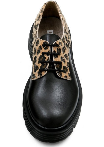 Kadın Vegan Deri Siyah Günlük Ayakkabı - Black Leo Tasarım indirimleri