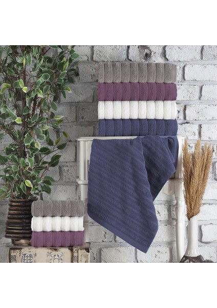 Jakarlı 4lü 70X145 Banyo Havlusu Monna V2