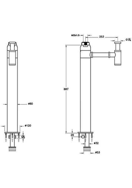 Plural Yerden Sifon Seti - A45161 modelleri