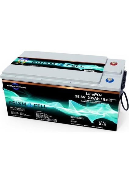 25.6V 235AH Lifepo4 Akü – Turbo Fast Charging Özellikli Karavan, Marin ve Solar Yaşam Aküsü