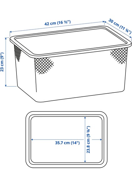 Trofast Saklama Kutusu 42 x 30 x 23 cm Koyu Gri Dayanıklı Çocuk Odası Düzenleyici fırsatları