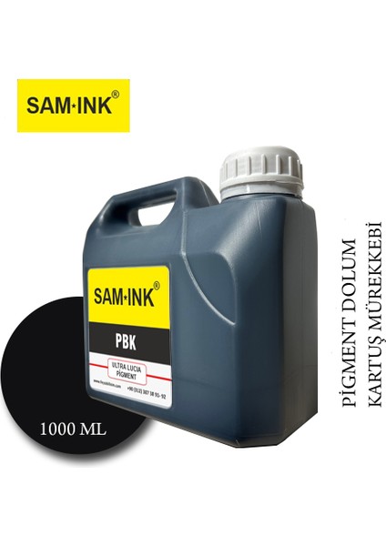FEYİNK® Samink Canon Lucia Pro Serisi Plotter Pigment Kartuş Dolum Mürekkebi Pbk (Photo BLACK)-1000ML-
