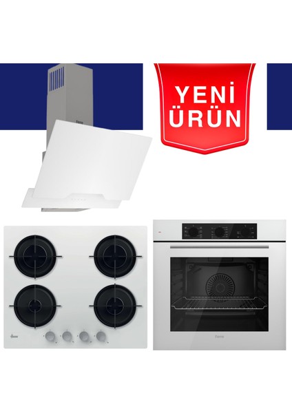 & Hoover Bianco Fusion Beyaz Ankastre Set ( QBL62CB + HVW6MW + D064 )