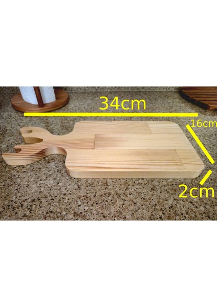 Geyik Kesme/sunum Tahtası - 16 x 34 cm - Açık Kahverengi